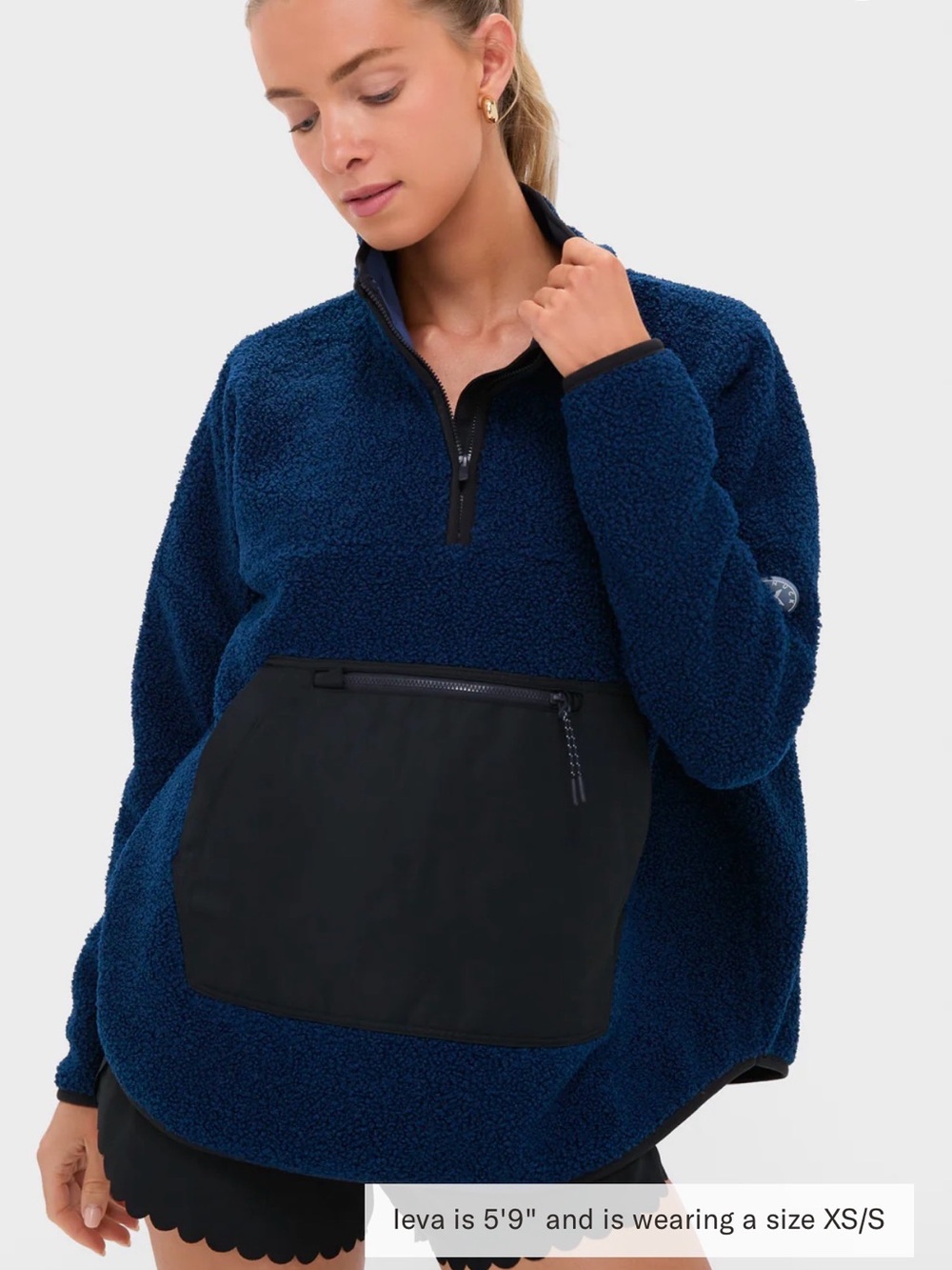Tuckernuck- TNUCK sport Navy Fleece Cady quarter zip